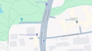 Ausschnitt einer Google-Karte mit dem barrierefreien Zugang zum Lichterfest